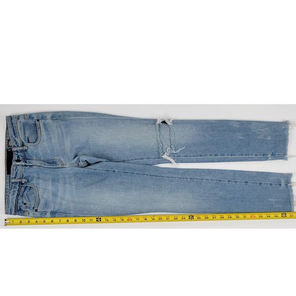 Alexander Wang Womens 24 Distressed‎ Denim Jeans Light Indigo Fade Blue Wang 001 - Picture 9 of 12